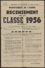 Seine-et-Oise [Département]. - Recrutement de l'armée. Recensement de la classe 1956, 12 octobre 1954. 