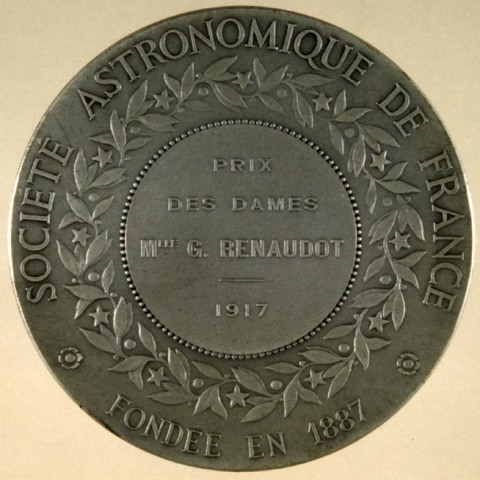 médaille de la Société astronomique de France : effigie de Camille Flammarion