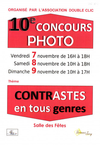 VARENNES-JARCY. - 10e concours photo organisé par l'association Double Clic, les 7,8 et 9 novembre. Thème : contrastes en tous genres. 