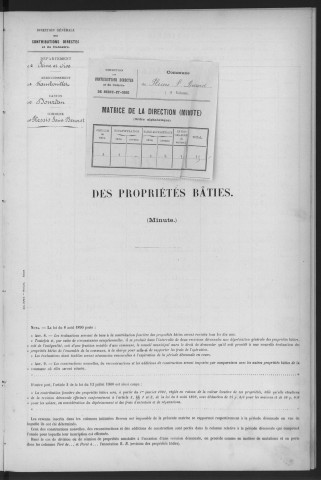 PLESSIS-SAINT-BENOIT (LE). - Matrice des propriétés bâties [cadastre rénové en 1932]. 