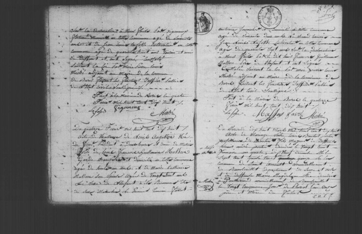 BURES-SUR-YVETTE. Naissances, mariages, décès : registre d'état civil (1815-1845). 