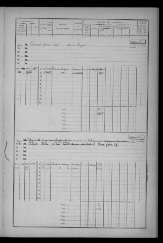 CHILLY-MAZARIN. - Matrice des propriétés bâties : cases 561 à la fin [cadastre rénové en 1968]. 