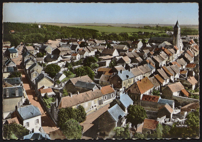 MEREVILLE.- En avion au-dessus de Méréville [1960-1964].