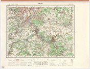MELUN (Seine-et-Marne). - Carte de France, feuille K-8, dressé en 1956, dessiné et publié par l'Institut géographique national, mise à jour partielle en 1966, 1956-1966. Ech. 1/100 000. Papier. Coul. Dim. 56 x 73 cm. [1 plan]. 