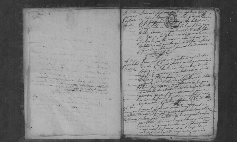LEUVILLE-SUR-ORGE. Naissances, mariages, décès : registre d'état civil (1792-an IV). [Nota bene : 1792, voir aussi 4E1748 (fin du registre)]. 
