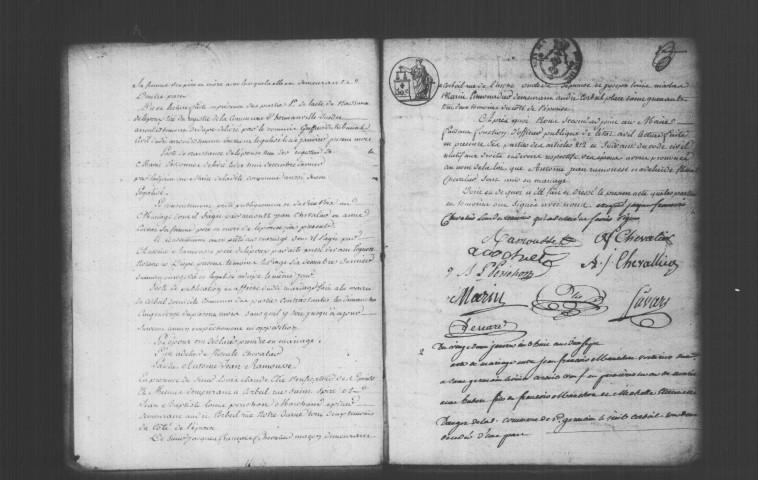 CORBEIL. Mariages : registre d'état civil (1817-1821). 