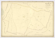 BONDOUFLE. - Section B - Couchant (le), ech. 1/2500, coul., aquarelle, papier, 68x98 (1810). 