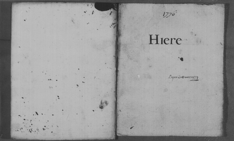 YERRES. Paroisse Saint-Homest : Baptêmes, mariages, sépultures : registre paroissial (1776-1785). 