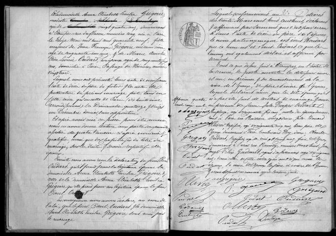 ETAMPES. Mariages : registre d'état civil (1874). 