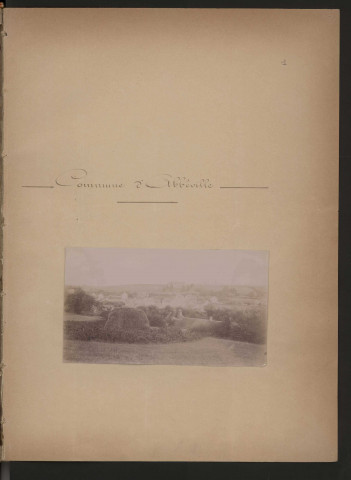 ABBEVILLE-LA-RIVIERE. - Monographie communale [1899] : 2 bandes, 8 vues. 