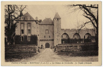 BOUVILLE. - Château de Farcheville. La façade principale, Rameau, sépia. 