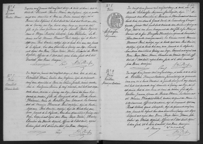 EPINAY-SUR-ORGE.- Décès : registre d'état civil. 