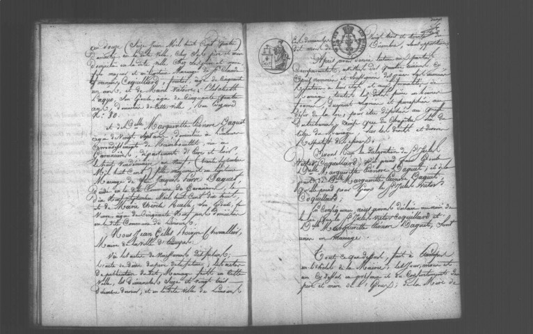 ETAMPES. Mariages : registre d'état civil (1828). 