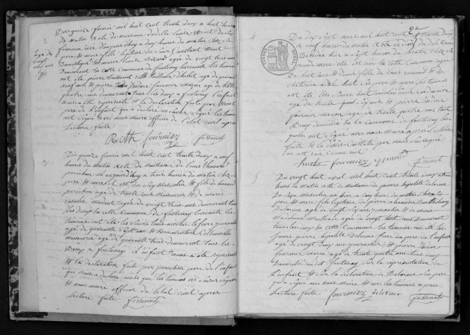 FONTENAY-LE-VICOMTE. Naissances, mariages, décès : registre d'état civil (1832-1852). 