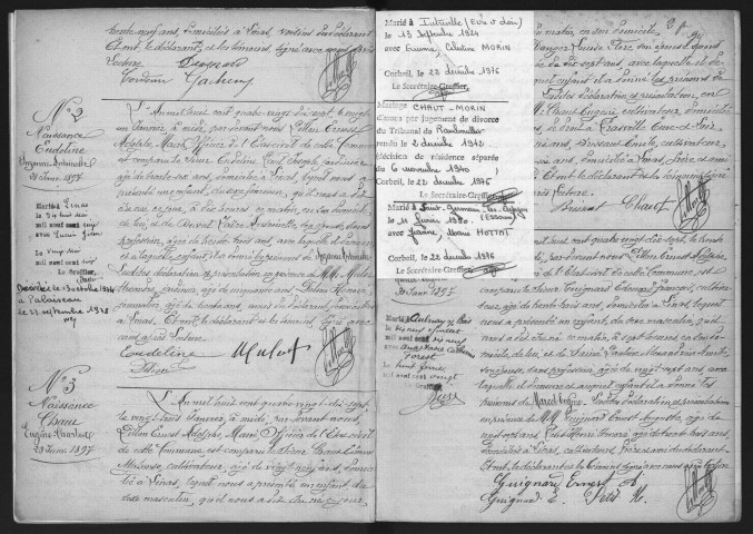 LINAS.- Naissances, mariages, décès : registre d'état civil (1897-1904). 