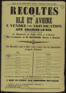 GRANGES-LE-ROI (les). - Vente par adjudication de récoltes en blé et avoine appartenant à M. DHEURT-LECOY, 14 juillet 1872. 