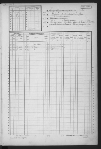 VILLEBON-SUR-YVETTE. - Matrice des propriétés non bâties : folios 1101 à 1700 [cadastre rénové en 1957]. 