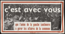 SAINTE-GENEVIEVE-DES-BOIS. - C'est avec vous que l'Union de la gauche continuera à gérer les affaires de la commune (1971). 