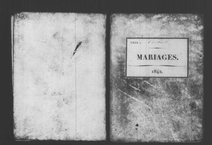CORBEIL. Mariages : registre d'état civil (1842). 