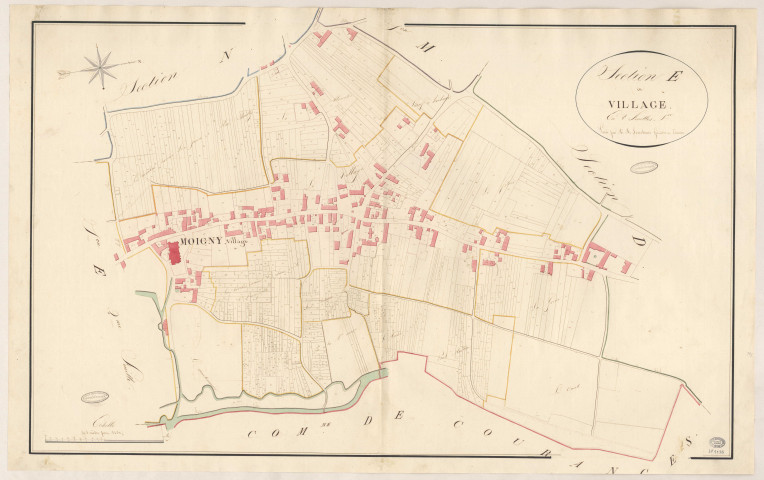 MOIGNY. - Section E : Village (le), 1ère feuille. 