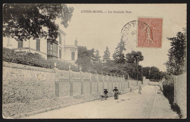 Athis-Mons.- La grande rue (1908). 