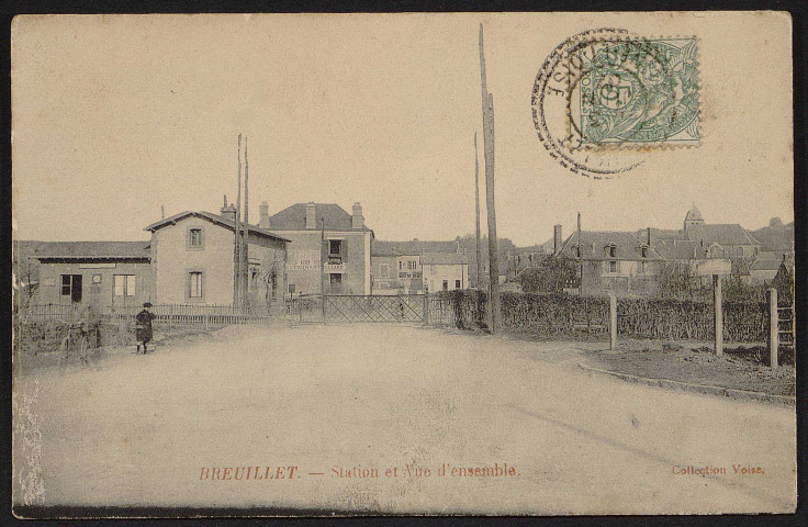 Breuillet.- Station et vue d'ensemble (3 juin 1907). 