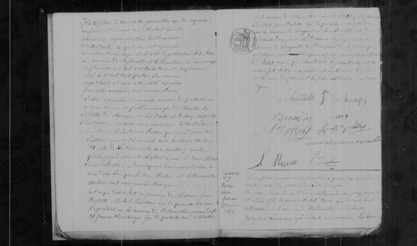 BALLAINVILLIERS. Naissances, mariages, décès : registre d'état civil (1834-1848). 