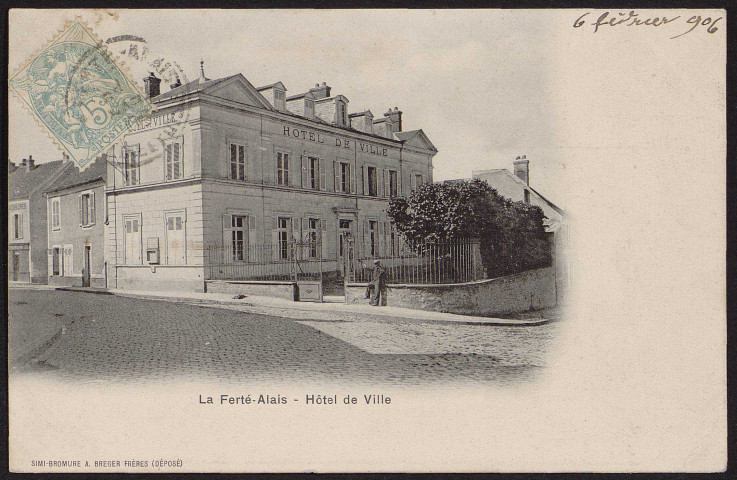 Ferté-Alais (la).- Hôtel de ville (6 février 1906). 