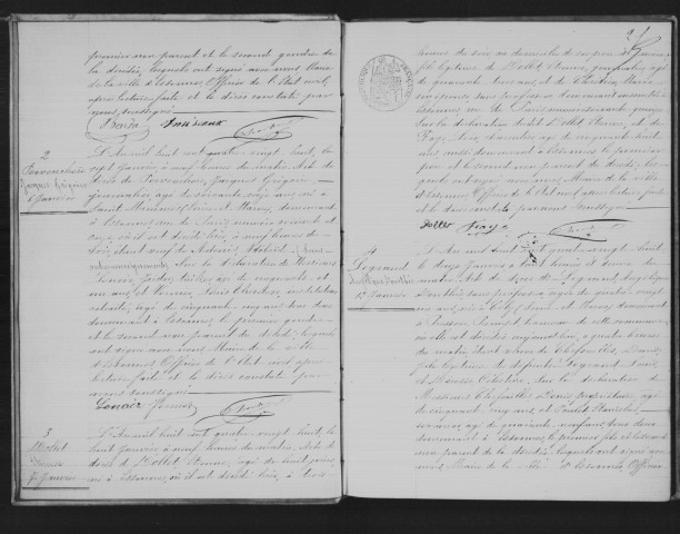 ESSONNES. Décès : registre d'état civil (1888). 