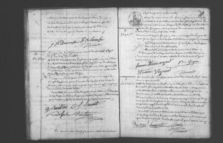 ETAMPES. Naissances : registre d'état civil (1807). 