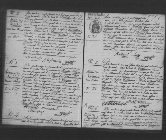 CHAMPCUEIL. Naissances, mariages, décès : registre d'état civil (1860-1872). 