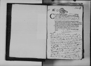 BRIERES-LES-SCELLES. Paroisse Saint-Quentin : Baptêmes, mariages, sépultures : registre paroissial (1696-1744). [Lacunes : B.M.S. (1717, 1730-1731)]. 