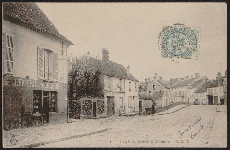 Linas.- Route d'Orléans (22 février 1905). 