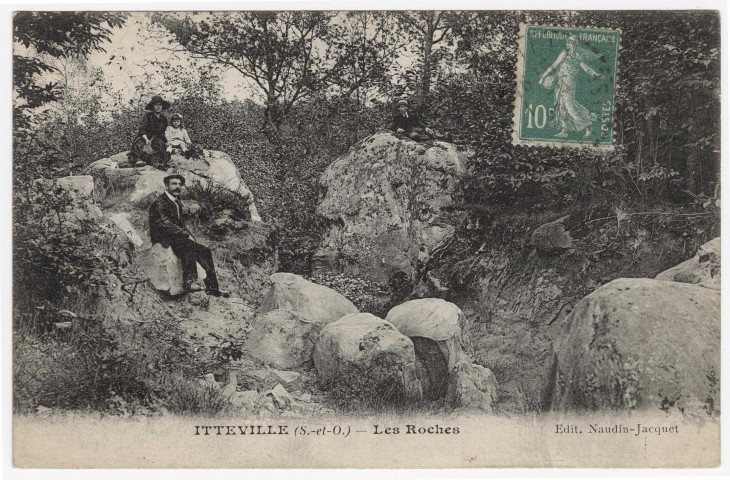 ITTEVILLE. - Les roches. Naudin-Jacquet, 12 lignes, 10 c, ad. 