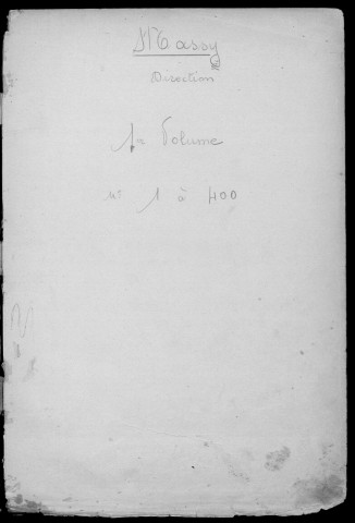 MASSY. - Matrice des propriétés bâties : cases 1 à 400 [cadastre rénové en 1955]. 