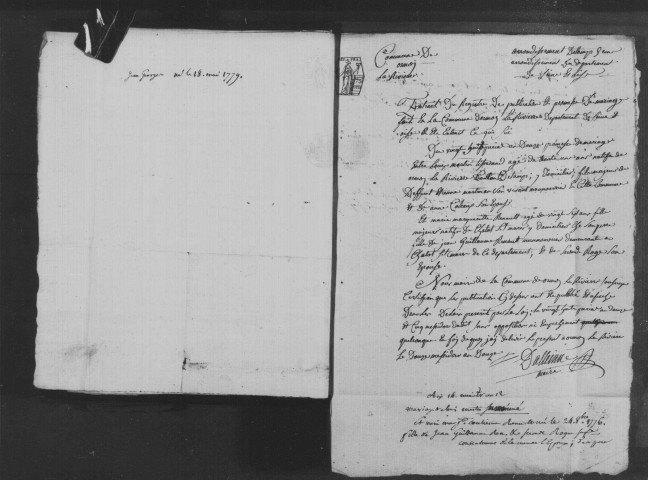 CHALO-SAINT-MARS. Naissances, mariages, décès : registre d'état civil (an XII-1814). 