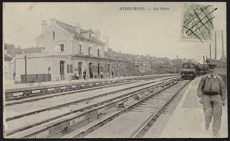 Athis-Mons.- La gare (18 mars 1907). 