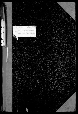 ATHIS-MONS. - Répertoire alphabétique des propriétaires [cadastre rénové en 1933]. 