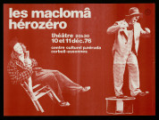 CORBEIL-ESSONNES.- Spectacle de clowns : les maclomâ hérozéro, Centre culturel Pablo Néruda, 10 décembre-11 décembre 1976. 