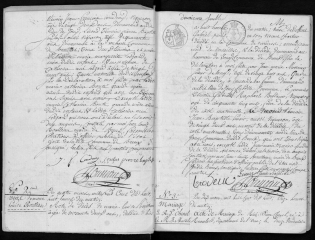 BREUX-JOUY. Naissances, mariages, décès : registre d'état civil (1818-1827). 
