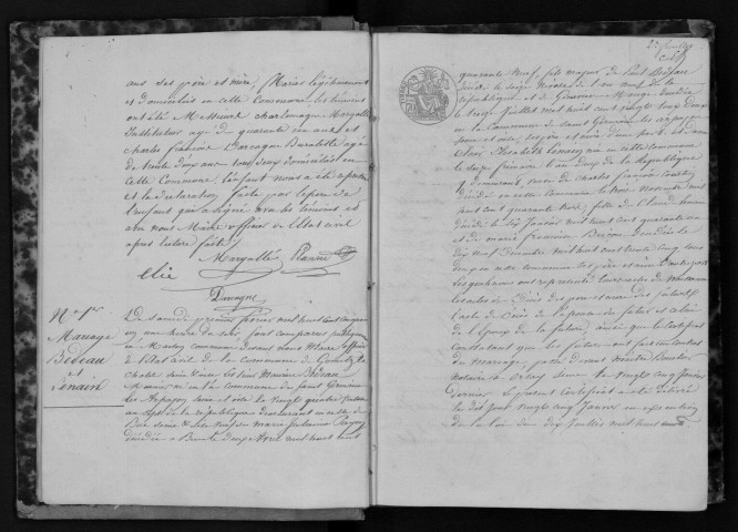 GOMETZ-LE-CHATEL. Naissances, mariages, décès : registre d'état civil (1851-1860). 