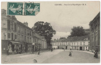 CORBEIL-ESSONNES. - Place de la République, HS, 1914, 15 lignes, 2x5 c, ad. 