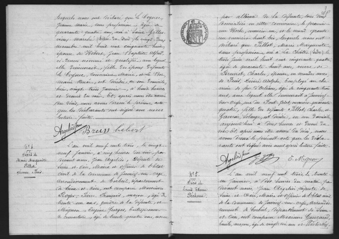 JUVISY-SUR-ORGE.- Décès : registre d'état civil (1903). 