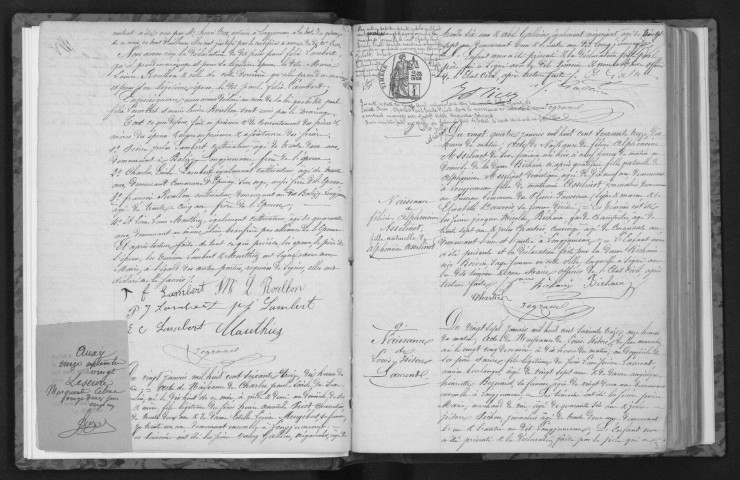LONGJUMEAU. Naissances, mariages, décès : registre d'état civil (1873-1877). 