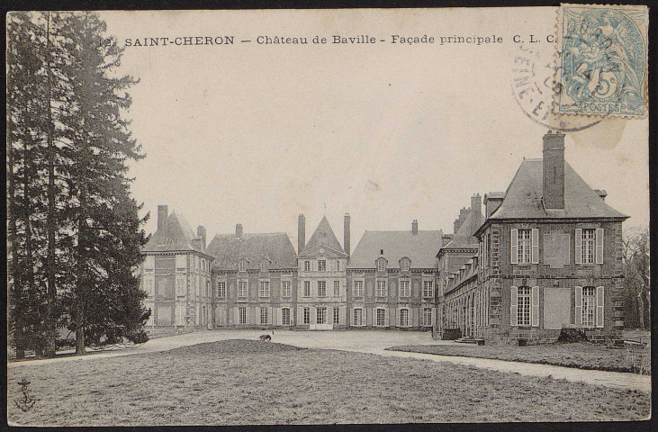 SAINT-CHERON.- Château de Baville. Façade principale, 1905.