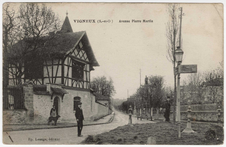 VIGNEUX-SUR-SEINE. - Avenue Pierre Martin [Editeur Lesage, 1917]. 