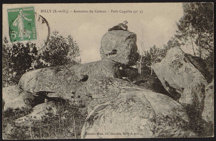 MILLY-LA-FORET.- Ascension du Caïman au Petit Coquibu (16 août 1913).