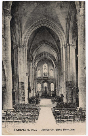 ETAMPES. - Intérieur de l'église Notre-Dame-du-Fort. Editeur Rameau 