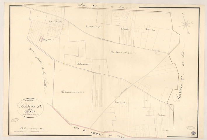 ETAMPES. - Section D : Grange (la), 2e feuille. 