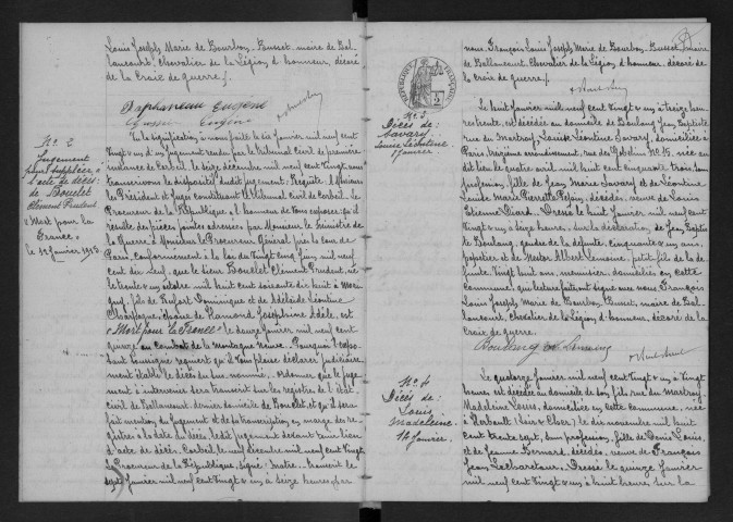 BALLANCOURT-SUR-ESSONNE.- Naissances, mariages, décès : registre d'état civil (1921). 